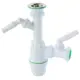 Сифон для мойки Akvater 1 1/2"х40 мм с двумя отводами для стиральной машины