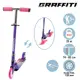 Самокат-Снегокат Graffiti Street Sport зимний 2 в 1 Девушка цвет фиолетовый