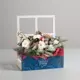 Кашпо флористическое с окном "Зимний узор" 15x9x25 см