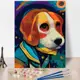 Картина по номерам Red panda Бигль Глазами Ван Гога 30x40 см
