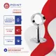 Держатель для полотенцесушителя Point PN00010 разъемный с кольцом 1" хром
