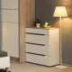 Комод Моби Муссон 2 ящика 403x822x130 см ЛДСП цвет белый/дуб