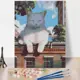 Картина по номерам Red panda Котик и Мальчик 30x40 см