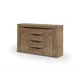 Комод Стендмебель Паола 3 ящика 160x43.6x100.6 см МДФ цвет дуб крафт золотой