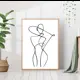 Постер 28 картин Женщина рисунок линиями 70x50 см без рамы