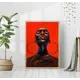 Постер 28 картин "Африканская живопись. девушка негритянка" 50x40 см без рамы