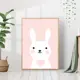 Постер 28 картин "Зайчик с сердечком розовый" 70x50 см без рамы