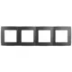 Рамка для розеток и выключателей Эра 12-5003-13 4 поста цвет графит