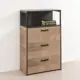 Комод Моби Трувор 3 ящика 66x37x106.9 см ЛДСП цвет песочный