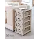 Комод Эконова Deluxe 32467 4 ящика 30x38.5x69 см пластик цвет светло-бежевый