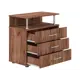 Комод Пирамида К-7 таб 3 ящика 80x45x80 см ЛДСП цвет темно-коричневый