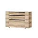 Комод Sv-мебель Берген 3 ящика 130x43x84 см ЛДСП цвет дуб