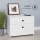 Тумба прикроватная Моби 53x41.5x35.1 см 2 ящика ЛДСП цвет белый шагрень