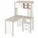 Компьютерный стол Мэрдэс Стд-У С Нд-115Н Кбе 115x164.50x130 см ЛДСП цвет белый жемчуг/бежево-белый