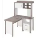 Компьютерный стол Мэрдэс Стд-У С Япд И Нд-115Н Нбе 115x164.50x130 см ЛДСП цвет серый дуб/белый жемчуг