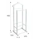 Напольная вешалка Мебелик 30н 49x98x35 см Массив цвет белый