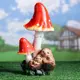 Садовая фигура Хорошие сувениры Ежи под грибами 15x16x31 см