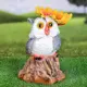 Садовая фигура Хорошие сувениры Сова на пне с подсолнухом 29 см