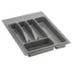 Лоток для столовых приборов Big House L600-400-G 38.50x4.50x49 см пластик цвет серый