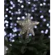 Верхушка на елку Merry green Звезда с диодами h 15 см серый / серебристый