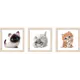 Модульная картина Котики 40x40 см 3 шт.