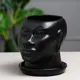 Горшок цветочный Лофт Nana ceramics 15 см 17 см 1.4 л керамика черный