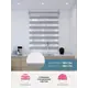 Рулонная штора день-ночь Decofest Бейс Серый 180x180 Рулонная штора день-ночь Бейс Серый 180x180