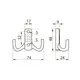 Крючок мебельный GTV WZ-B0-К23-20 черный