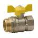 Кран шаровой газовый LD Pride внутренняя-наружная резьба 3/4'' ручка бабочка