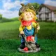 Садовая фигура Хорошие сувениры Девочка с мешком грибов 34x15 см