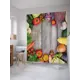 Шторка для ванной Овощное ассорти 180x200 см
