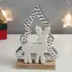 Новогодняя фигурка Simaland Олень у ёлочки серебро 17.7x5.2x12 см