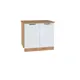 Напольный шкаф Mebiplex Корнелия 80x85x60 см МДФ цвет белый глянец
