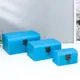 Шкатулка "Сундучок" набор 3 шт синяя 6x6.5x8.8; 7.5x10x14.2; 9x17.5x13 см