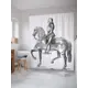 Штора для ванной JoyArty Бронированный рыцарь из ткани, 180x200 см с крючками