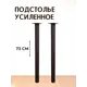 Ножка круглая Big house Лофт 730x40x40 мм черная шагрень 2 шт.