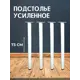 Ножка круглая Big house Лофт 730x40x40 мм белая шагрень 4 шт.