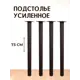 Ножка круглая Big house Лофт 730x51x51 мм черная матовая гладкая 4 шт.