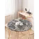Скатерть на стол Joyarty "Мраморные трещины" круглая на резинке, 120x120 см, цвет серый