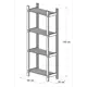 Стеллаж Timber&style 60x145x28 см массив сосны цвет сосна