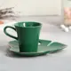 Чашка с блюдцем 100 мл Dolce ceramo Монстера керамика