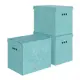 Набор коробок 3 шт Valiant Botanic Aqua 28x31.50x38 см 33.50 л картон цвет бирюзовый