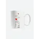 Кружка 330 мл Mug irbisprint С Сердечком керамика цвет белый