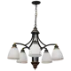 Люстра подвесная DE FRAN YP2-3352-5MBK+G YP2-3352-5MBK+G 5 ламп 25 м² цвет белый