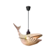 Люстра подвесная деревянная Мелодия Света WL010-WHALE-400 NL PS1N 1 лампа 4 м² цвет натуральное дерево