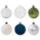 Набор елочных шаров Зимняя сказка ø6 см пластик разные цвета 37 шт