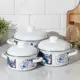 Набор кастрюль Доляна 7534453 3 предмета 1.5 л/2 л/3 л цвет белый