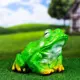 Садовая фигура Хорошие сувениры Жаба средняя жёлто-зелёная 20x26 см