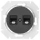 Розетка компьютерная встраиваемая Bylectrica Прованс РК216-6312 графит цвет графит