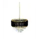 Люстра подвесная хрустальная Lumina Deco LDP 6003-400 BK+F.GD Funneli 6 ламп 48 м² цвет черный